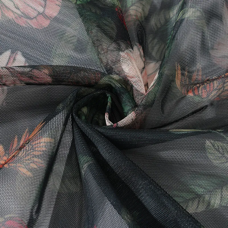 Фабричная картина, изготовленная на заказ, растягивается на сетчатых тканях с цифровой печатью для одежды